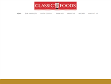 Tablet Screenshot of classic-foods.com